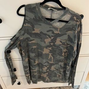 Haptics cold shoulder top